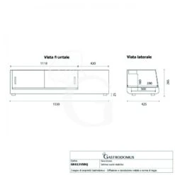 Vetrina Sushi 6 Bacinelle GN1/3 190 W L 1530 Mm X P 425 Mm X H 295 Mm 19 Vetrina Sushi 6 Bacinelle GN1/3 190 W L 1530 Mm X P 425 Mm X H 295 Mm -Vendite GATRODOMUS vetrina sushi 6 x gn13 8