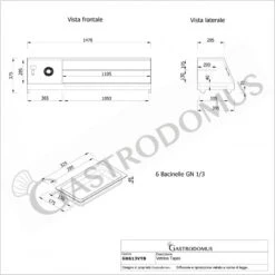 Vetrina Tapas 6 Bacinelle GN1/3 160 W L 1470 Mm X P 395 Mm X H 375 Mm -Vendite GATRODOMUS vetrina tapas 6 bacinelle gn13 160 w l 1470 mm x p 395 mm x h 375 mm 5