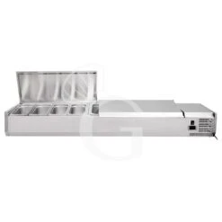 Vetrinetta Refrigerata Per Pizzeria Con Coperchio In Acciaio Inox L 2000 Mm Per 9 Bacinelle GN1/3 7 Vetrinetta Refrigerata Per Pizzeria Con Coperchio In Acciaio Inox L 2000 Mm Per 9 Bacinelle GN1/3 -Vendite GATRODOMUS vetrinetta refrigerata per pizzeria con coperchio in acciaio inox l 2000 mm per 9 bacinelle gn13 2