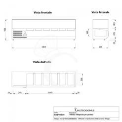 Vetrinetta Refrigerata Per Pizzeria Con Motore A Sinistra L 1400 Mm Per 6 Bacinelle GN1/4 -Vendite GATRODOMUS vetrinetta refrigerata per pizzeria con motore a sinistra l 1400 mm per 6 bacinelle gn14 3