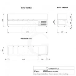 Vetrinetta Refrigerata Per Pizzeria L 1400 Mm Per 6 Bacinelle GN1/4 -Vendite GATRODOMUS vetrinetta refrigerata per pizzeria l 1400 mm per 6 bacinelle gn14 3