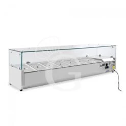 Vetrinetta Refrigerata Per Pizzeria L 1500 Mm Per 7 Bacinelle GN1/4 -Vendite GATRODOMUS vetrinetta refrigerata per pizzeria l 1500 mm per 7 bacinelle gn14 2