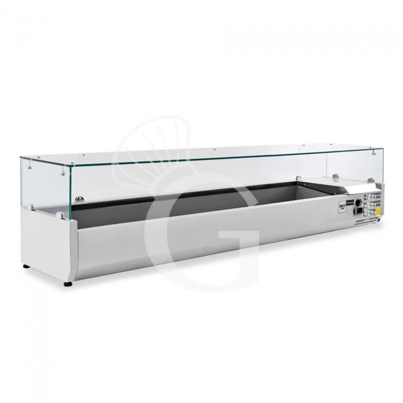 Vetrinetta Refrigerata Per Pizzeria L 1800 Mm Per 8 Bacinelle GN1/4 4 Vetrinetta Refrigerata Per Pizzeria L 1800 Mm Per 8 Bacinelle GN1/4 - immagine 2