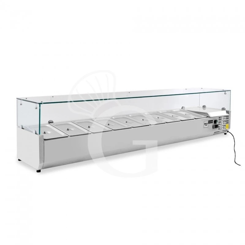 Vetrinetta Refrigerata Per Pizzeria L 1800 Mm Per 8 Bacinelle GN1/4 5 Vetrinetta Refrigerata Per Pizzeria L 1800 Mm Per 8 Bacinelle GN1/4 - immagine 3