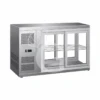 Vetrina Refrigerata Ventilata Acciaio Inox Porte Scorrevoli 110 LT +2°C/+8°C L 910 Mm X P 510 Mm X H 550 Mm -Vendite GATRODOMUS vetrinetta refrigerata ventilata acciaio inox 1810 cap110lt con porte scorrevoli