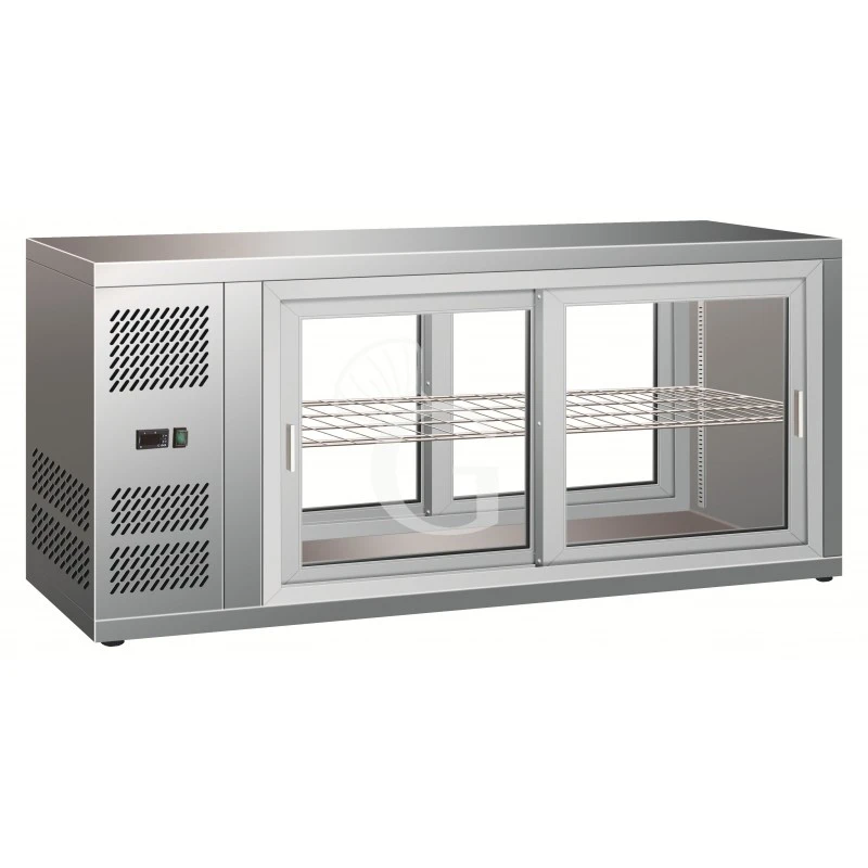 Vetrina Refrigerata Ventilata Acciaio Inox Porte Scorrevoli 190 LT +2°C/+8°C L 1310 Mm X P 510 Mm X H 550 Mm 3 Vetrina Refrigerata Ventilata Acciaio Inox Porte Scorrevoli 190 LT +2°C/+8°C L 1310 Mm X P 510 Mm X H 550 Mm